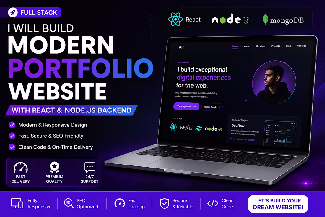 Cover image for portfolio website