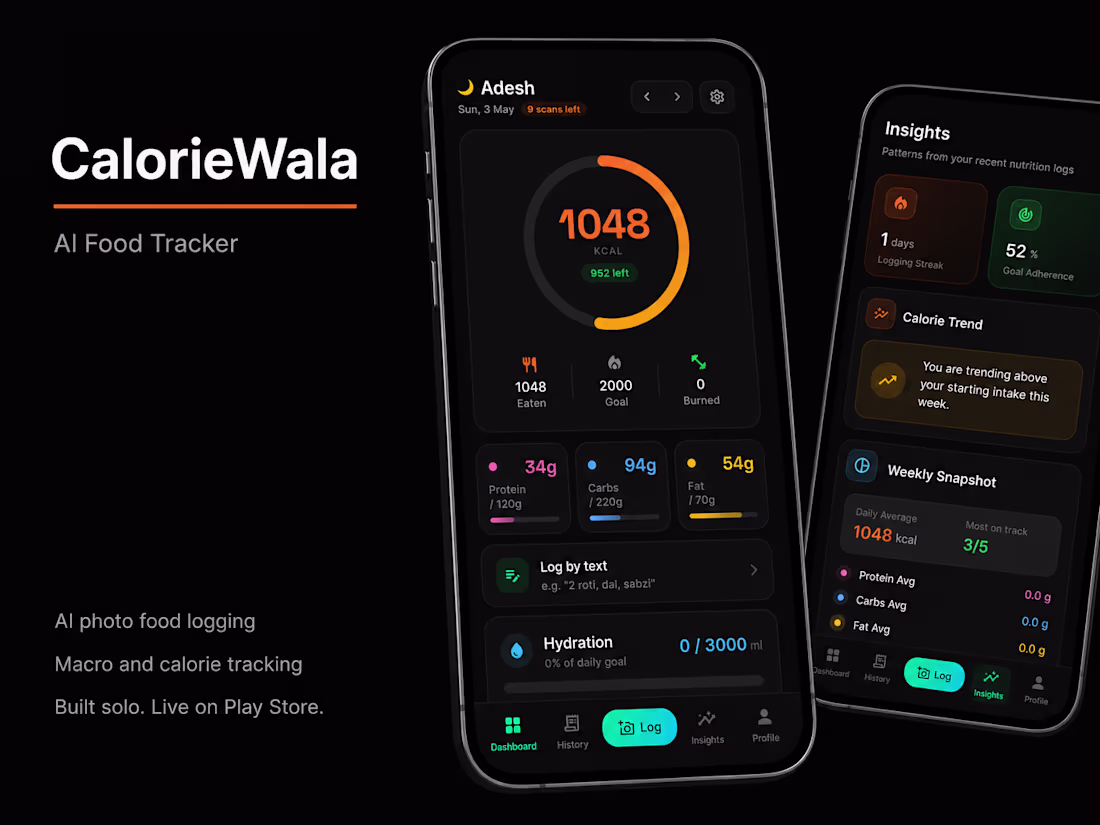 Cover image for CalorieWala — An AI food