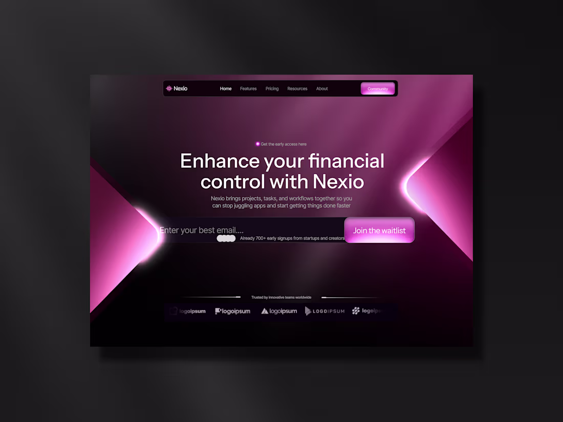 Cover image for Nexio - Hero section Design Inspiration
