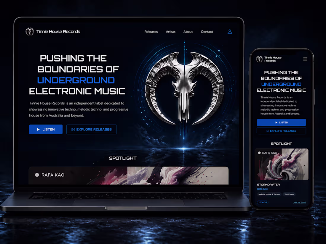 Cover image for Web Platform for Electronic Music with media player Integration