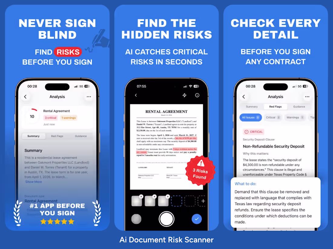 Cover image for Ai Document Risk Scanner App