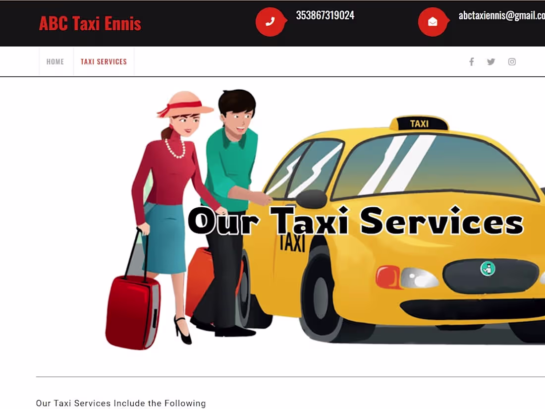 Cover image for ABC Taxi Ennis – Regular Taxi Service All Day, All Night, All Y…