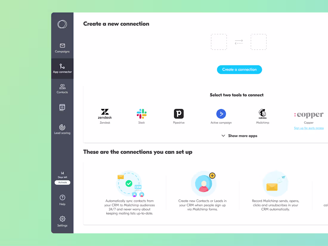 Cover image for Marketing Automation flow - connection setup | SAAS CRM