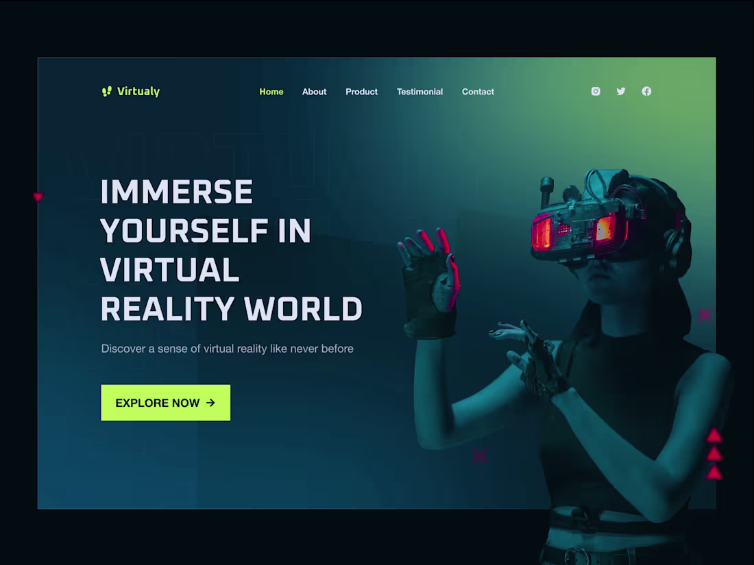 Cover image for Virtual Reality Website