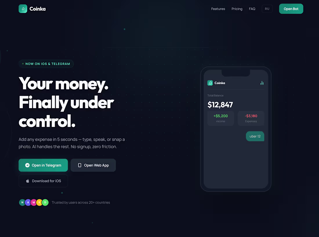 Cover image for Coinka.co (https://Coinka.co) - budget tracking