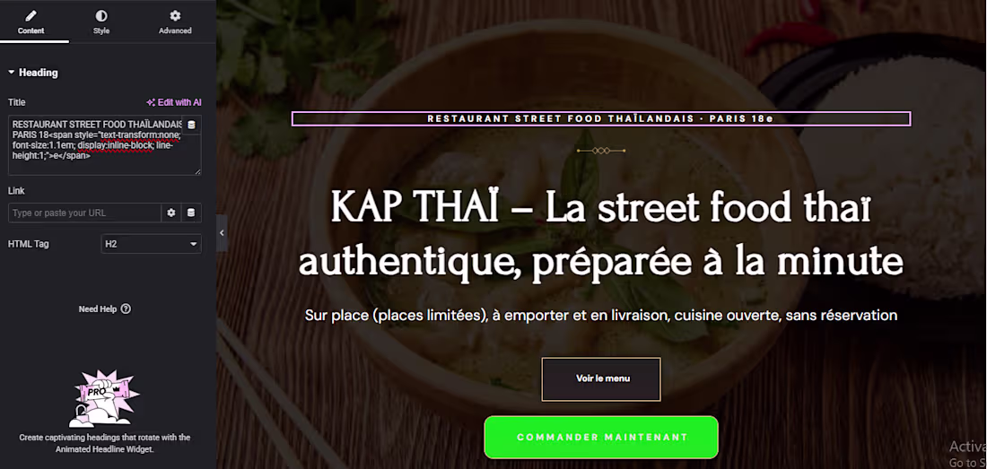 Cover image for A Restaurant Landing page design