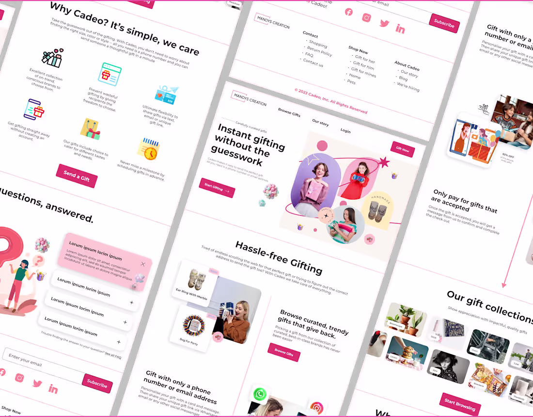 Cover image for Online Gift Sharing Website UI Design using Figma