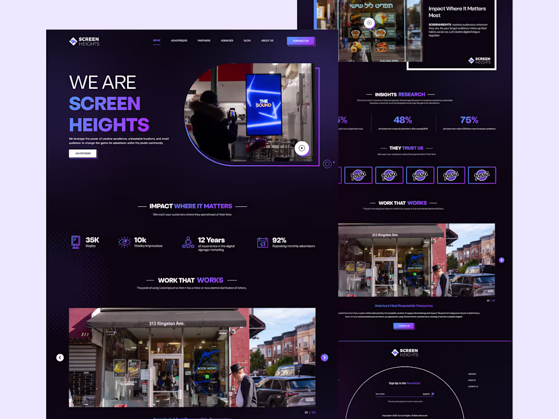 Cover image for Creative Advertisers Website UI/UX Design