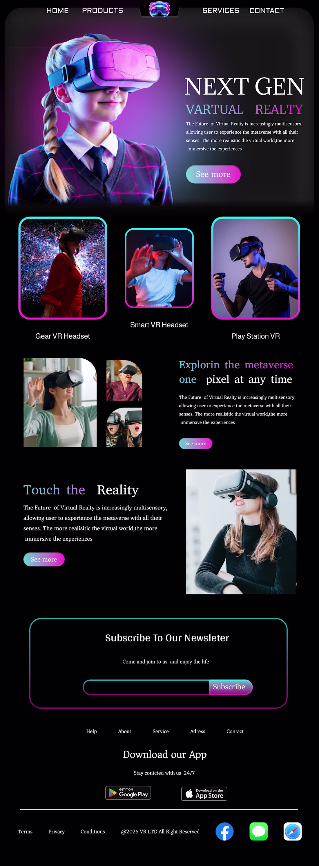 Cover image for VR Website