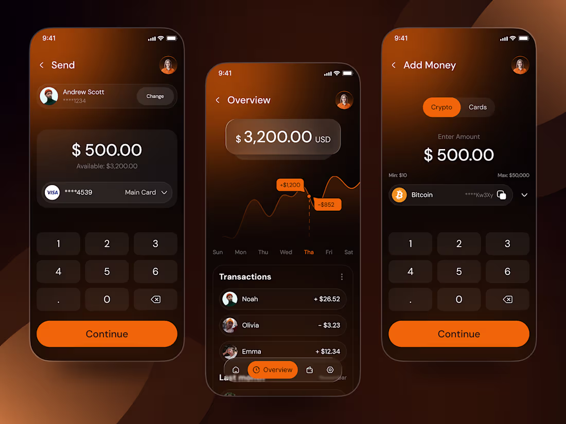 Cover image for Crypto Wallet & Finance App UI | Fintech Mobile App