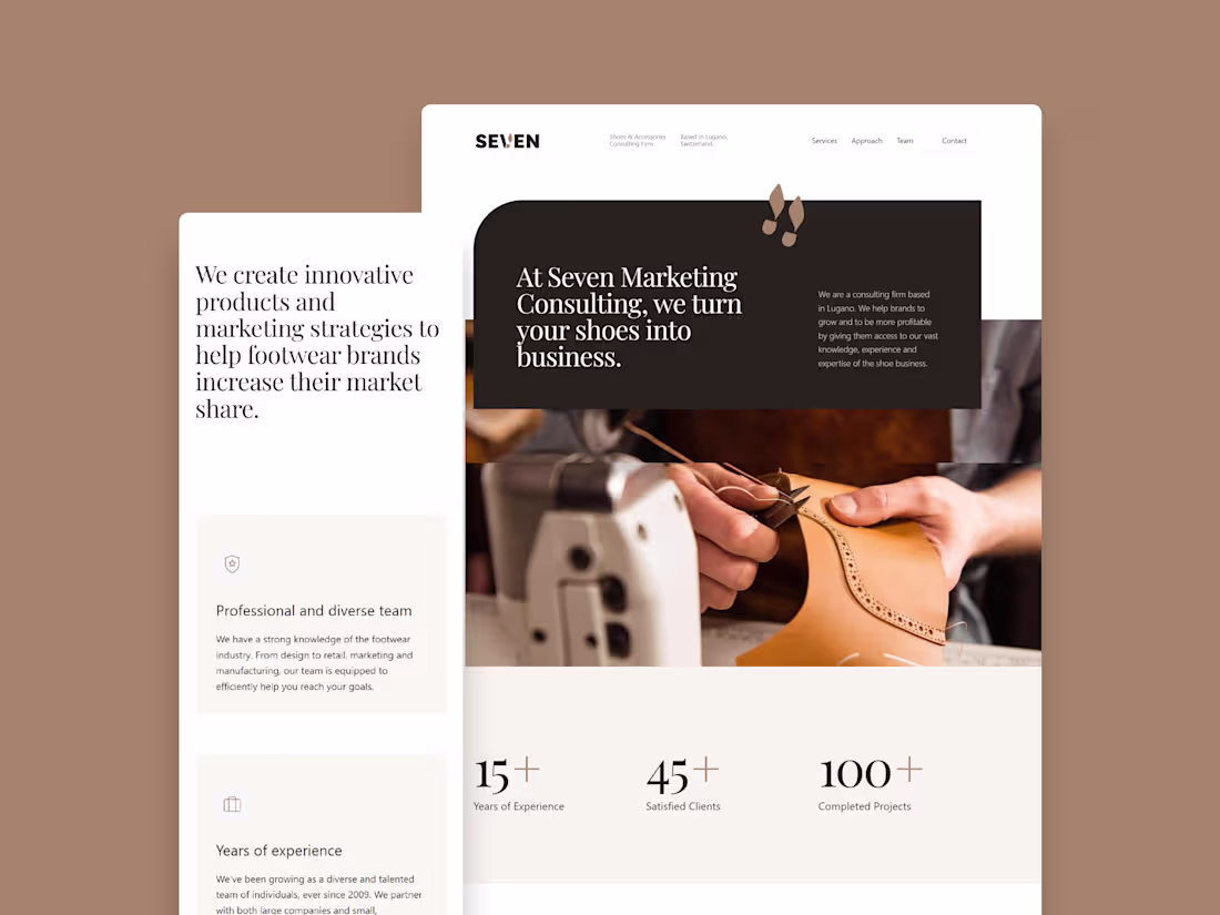 Cover image for Seven Marketing Consulting Landing Page