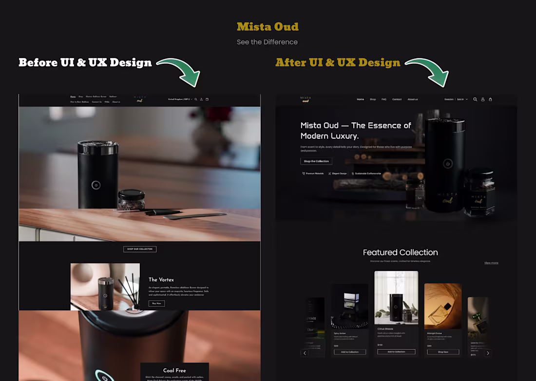 Cover image for UI/UX Transformation: Mista Oud We turned a generic website ...