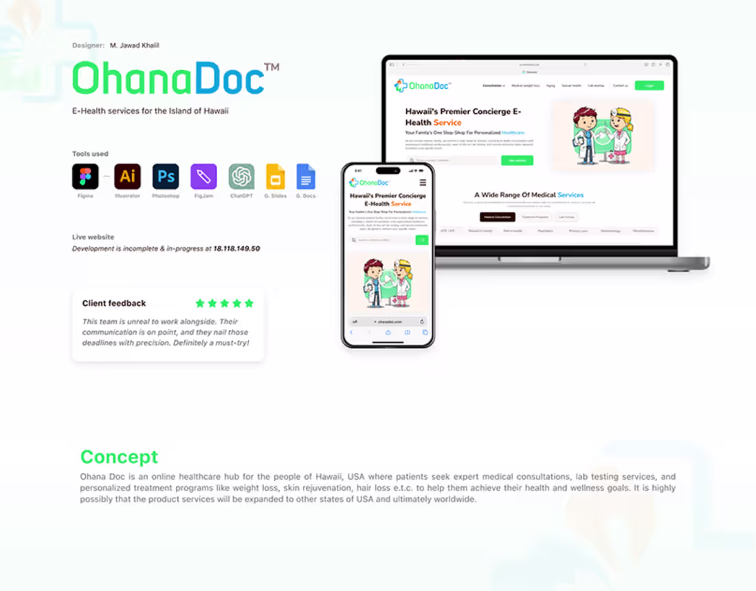 Cover image for OhanaDoc E-Health Services