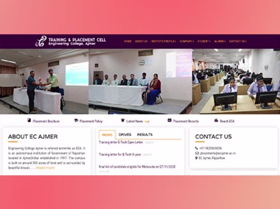 Cover image for Training & Placement Cell | ECA