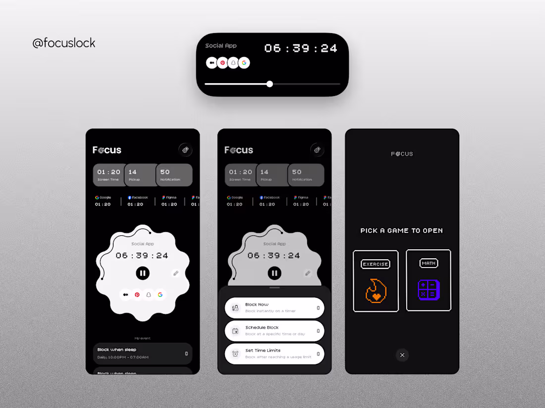 Cover image for FocusLock:
Stay focused by locking apps