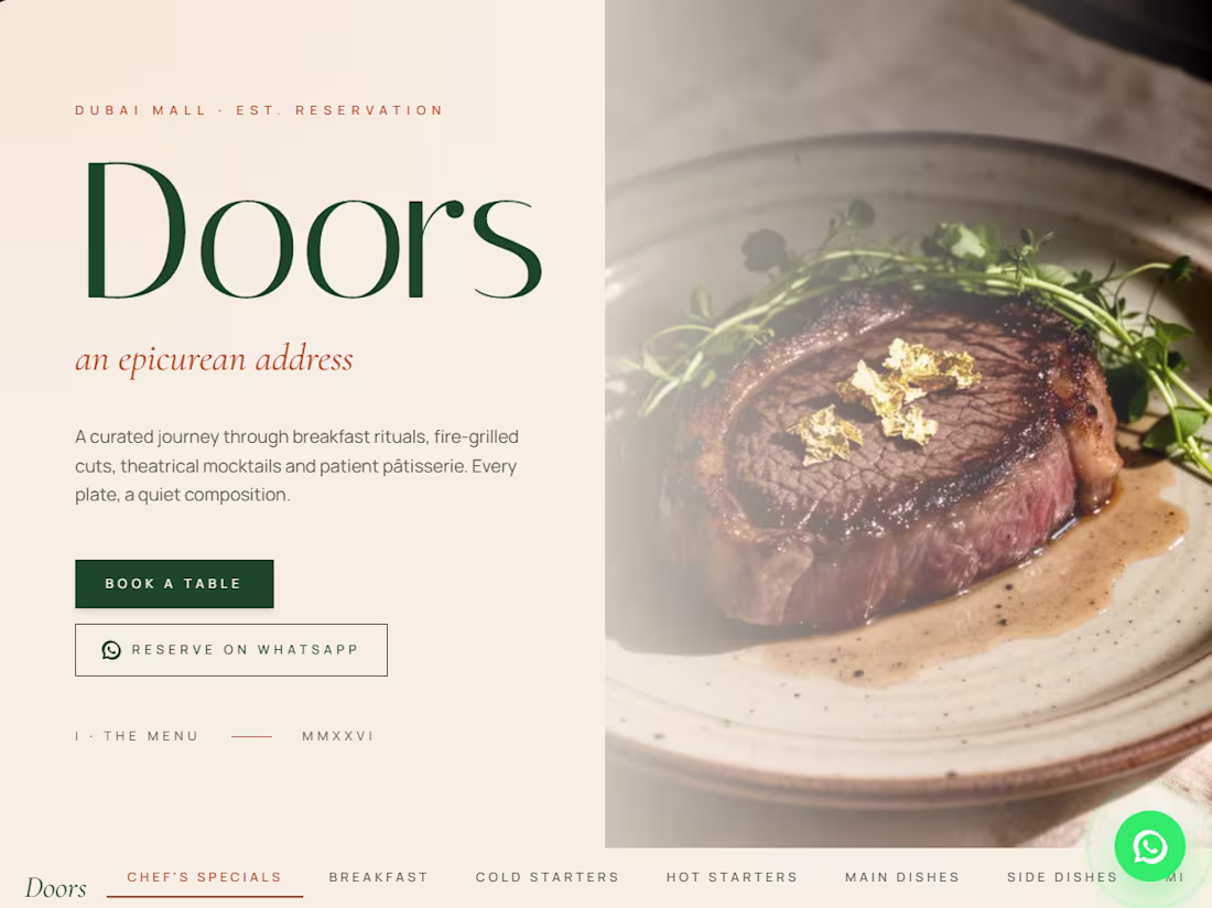 Cover image for Premium Restaurant Digital Experience —