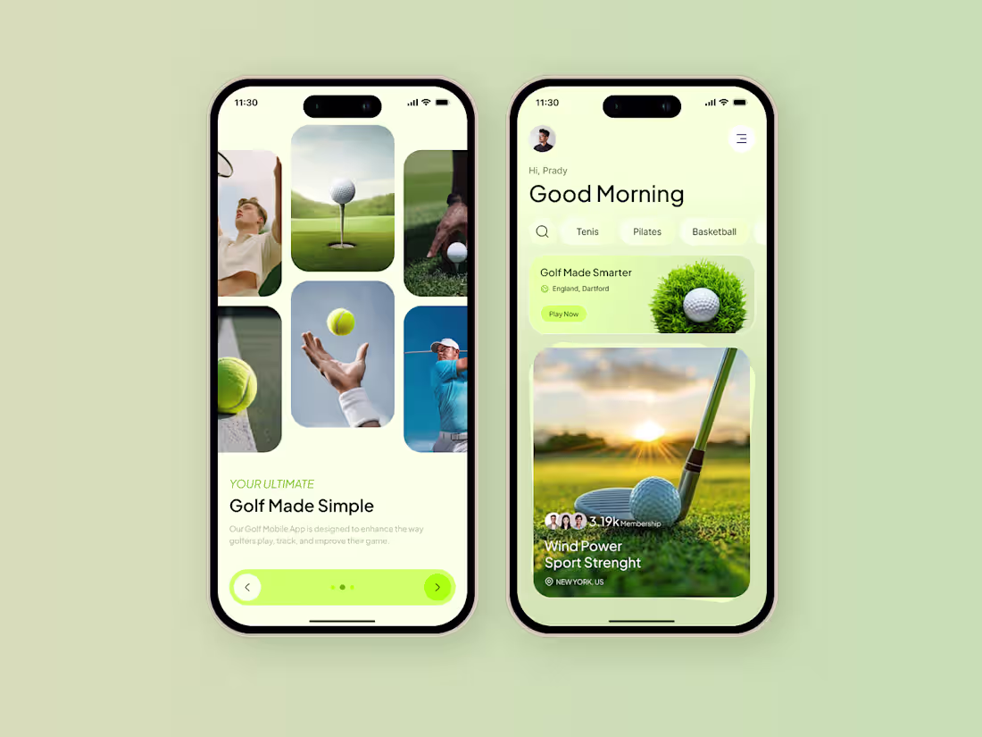 Cover image for Golf Mobile App UI Design