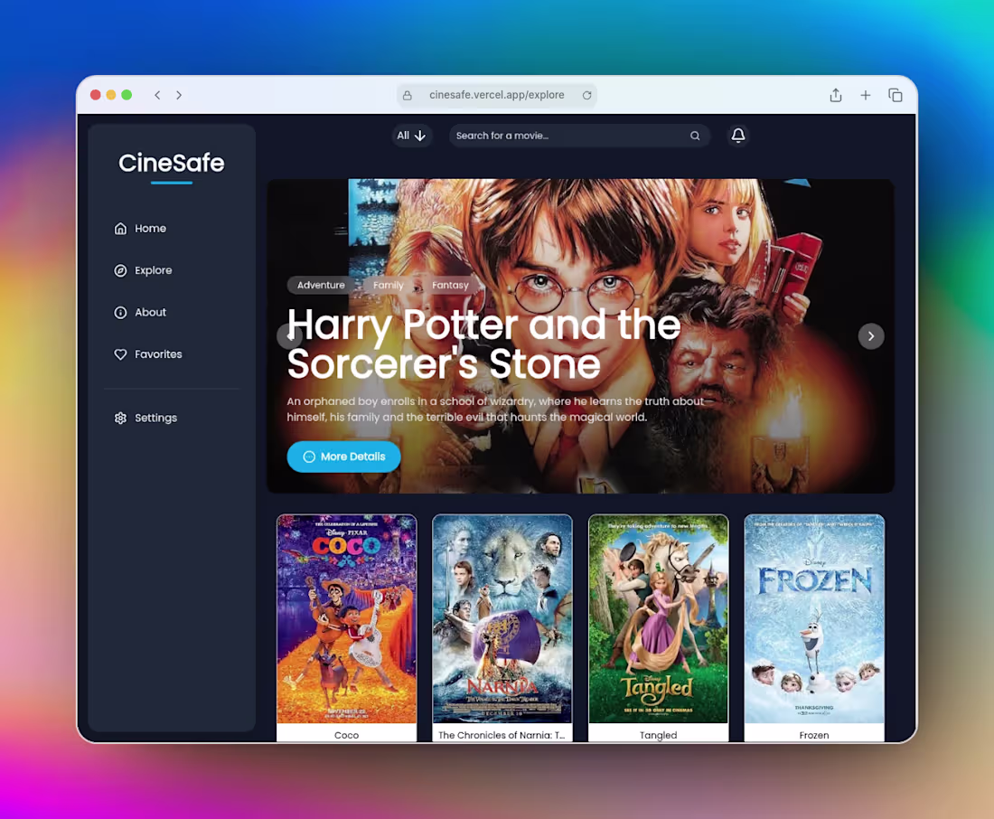 Cover image for Discover Family-Friendly Movies with AI-Powered CineSafe Pla...