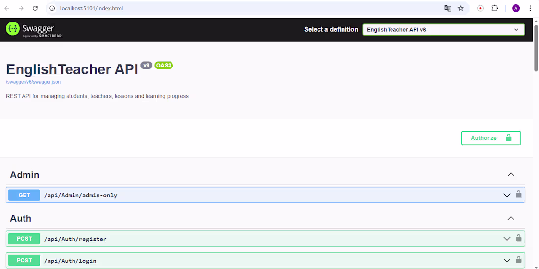 Cover image for EnglishTeacher API – REST Backend