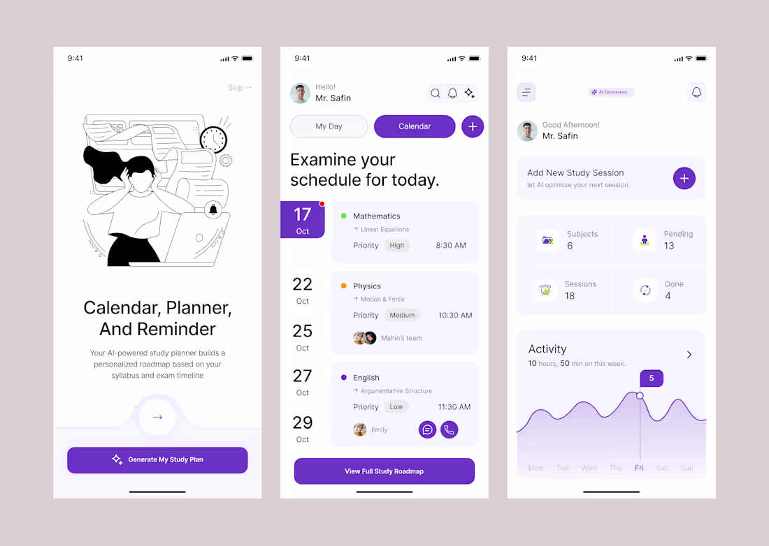 Cover image for AI study planner app