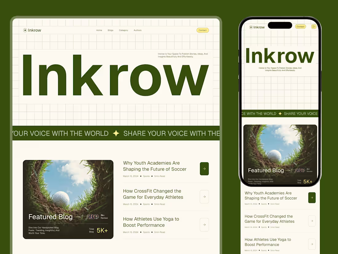Cover image for Responsive Landing page for a blog site. Did I cook it?