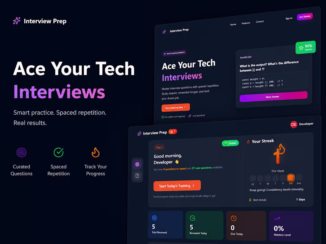 Cover image for Interview Prep : Full-Stack SaaS