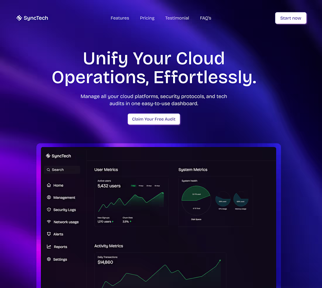 Cover image for Responsive Landing Page Design for SaaS Brand