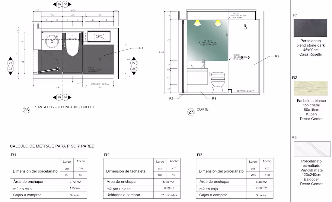 Cover image for DETAILED PLANS | MATERIAL CALCULATION - BATHROOM