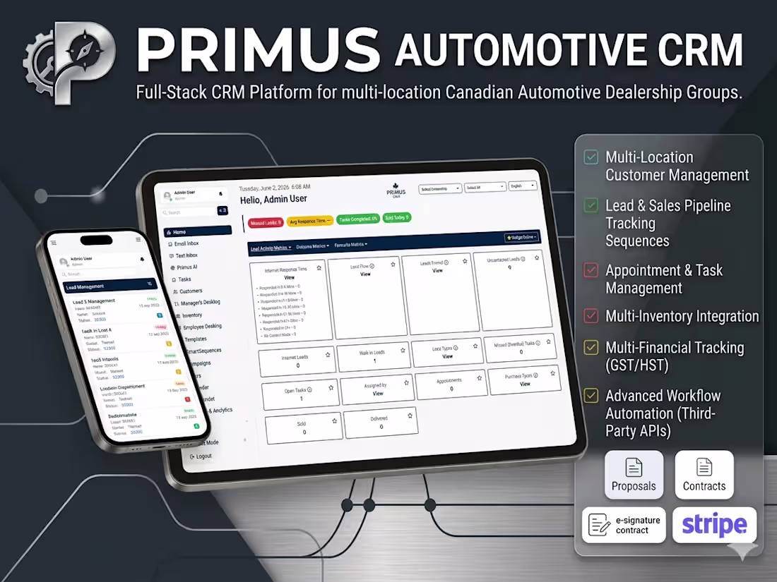 Cover image for Primus CRM — Customer Relationship