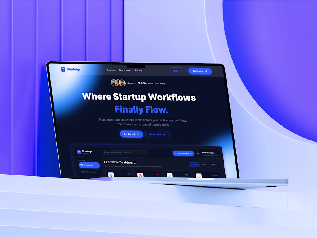Cover image for Startup Workflow SaaS Landing Page