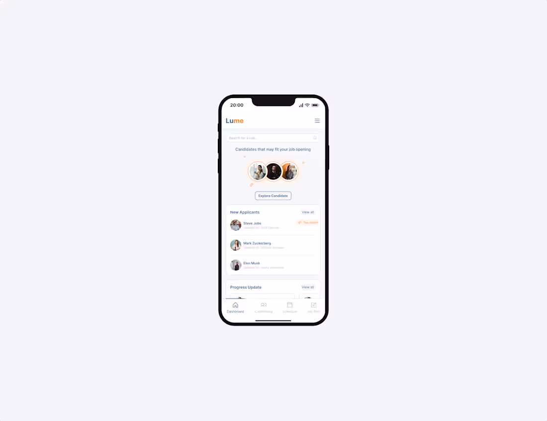 Cover image for Lume AI-Powered Hiring Platform Design