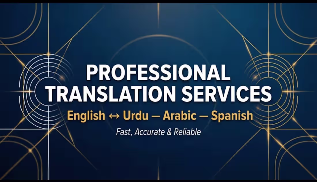 Cover image for "I provide professional translation services.
