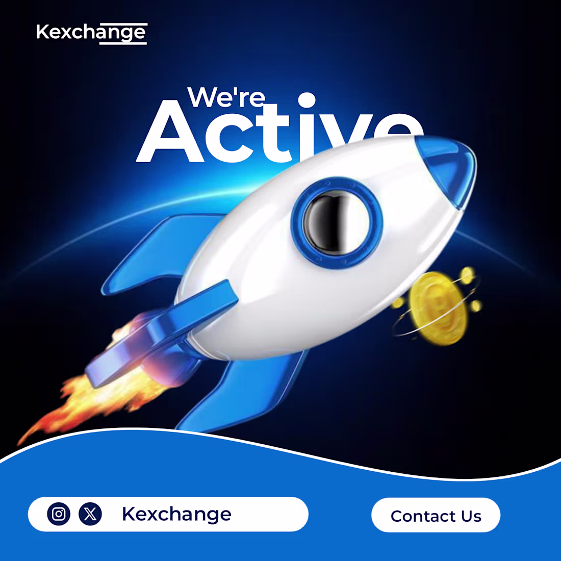 Cover image for Social Media designs For Kexchange, A Digital asset Brand 