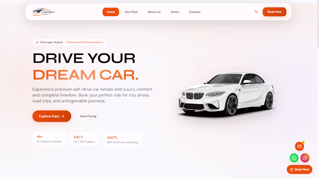 Cover image for Developed a full-stack car rental