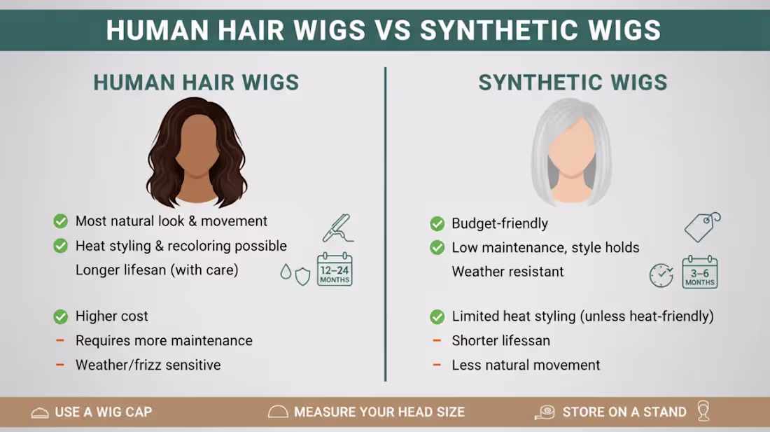 Cover image for Human Hair vs Synthetic Wigs
