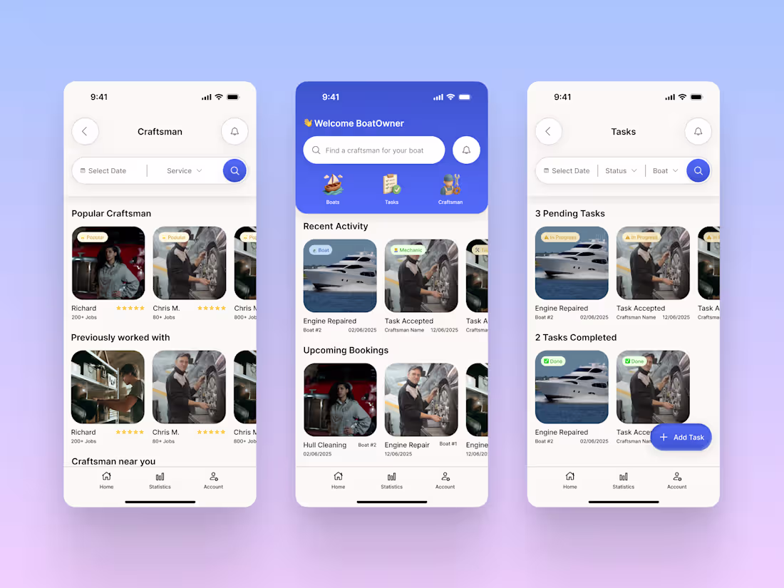 Cover image for Boat App Design