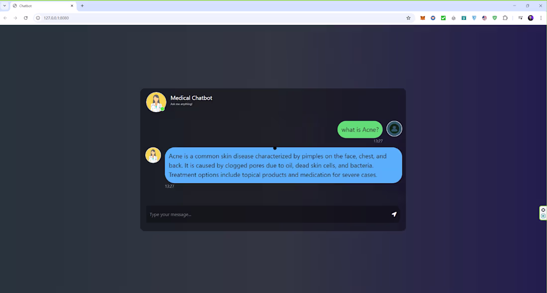 Cover image for End-to-End Medical Chatbot Project