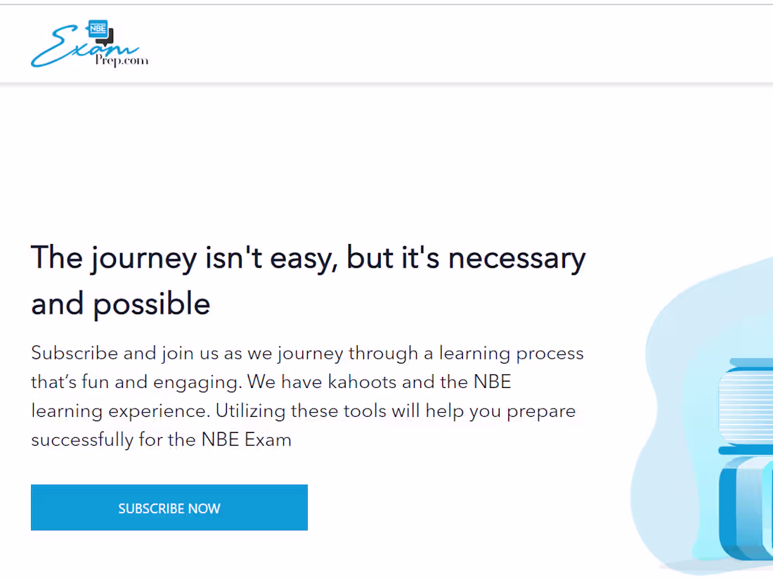 Cover image for Nbe Exam Prep - Home