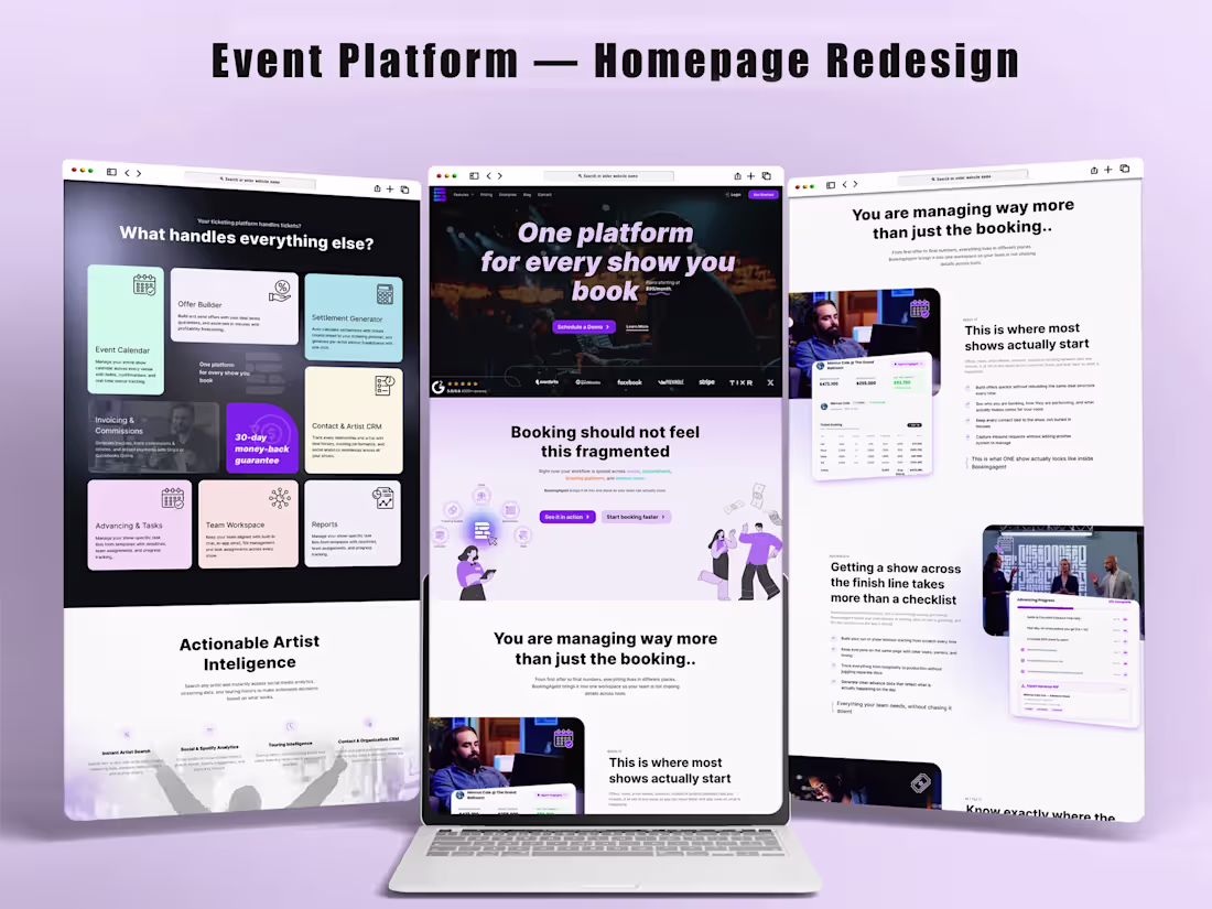 Cover image for Event Booking Platform — Homepage