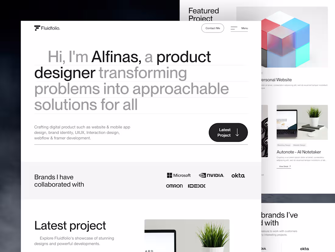 Cover image for Fluidfolio: Portfolio Template Design