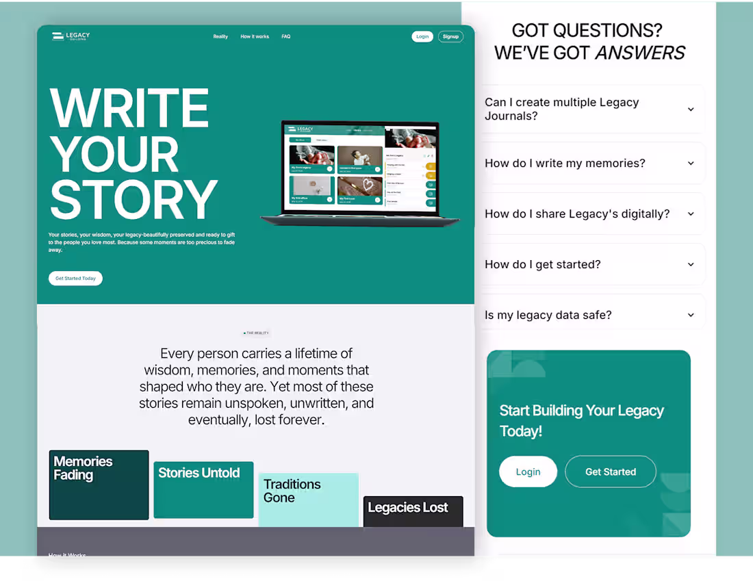 Cover image for Legacy Building - premium webflow landing page 