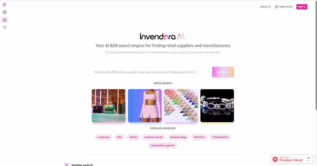 Cover image for Invendora: AI-Powered B2B Search Platform

AI