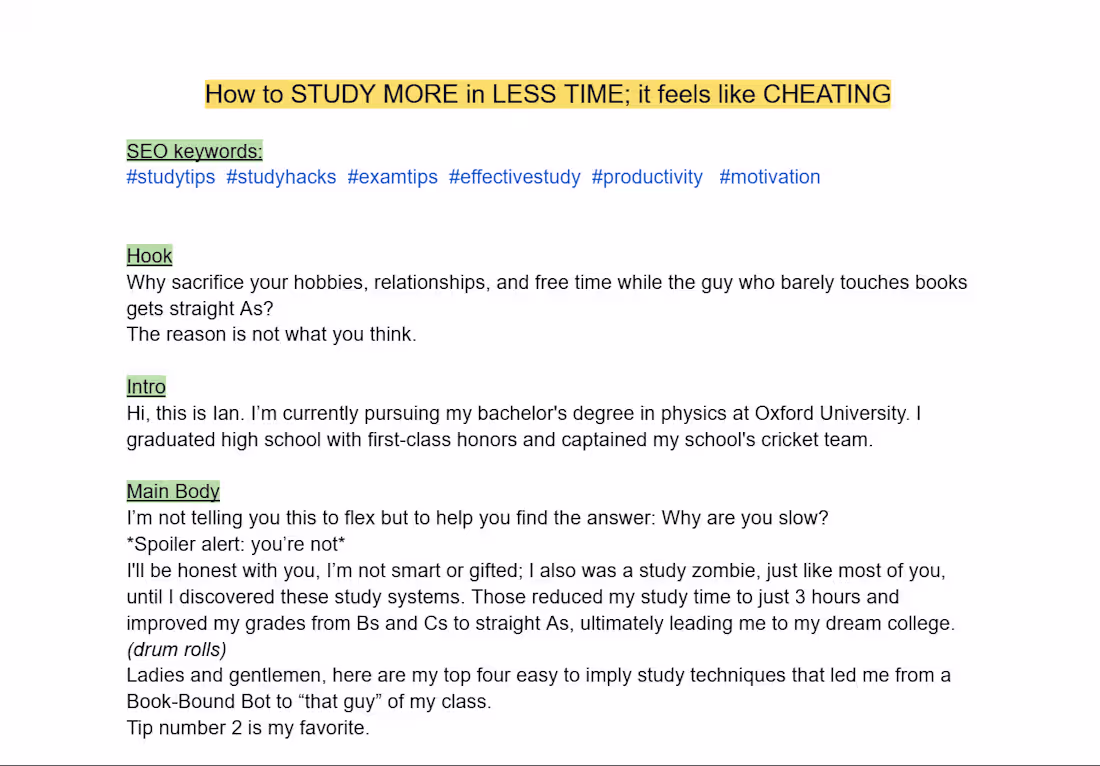 Cover image for YouTube Script for An Educational Video
