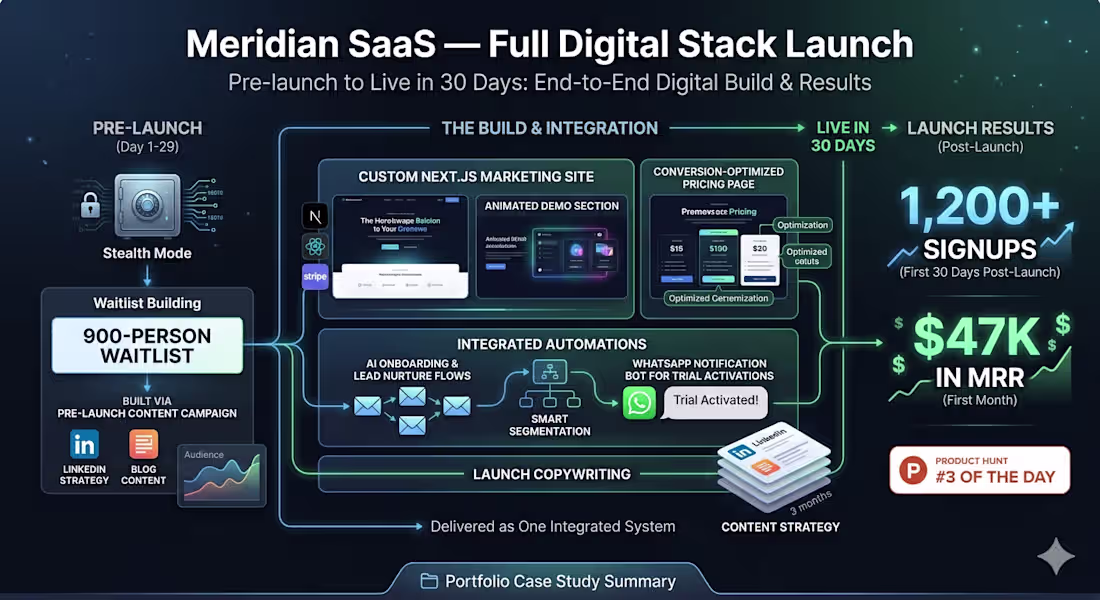 Cover image for Meridian SaaS — Full Digital