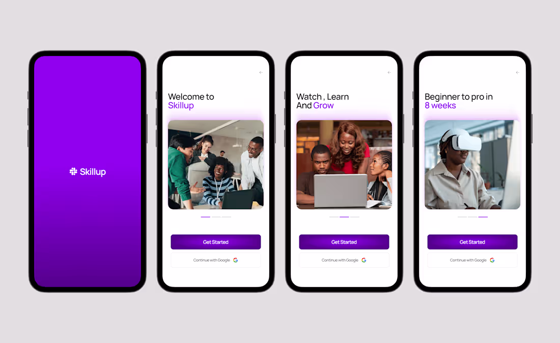 Cover image for Skillup -Edtech Mobile app Onboarding Screen UI