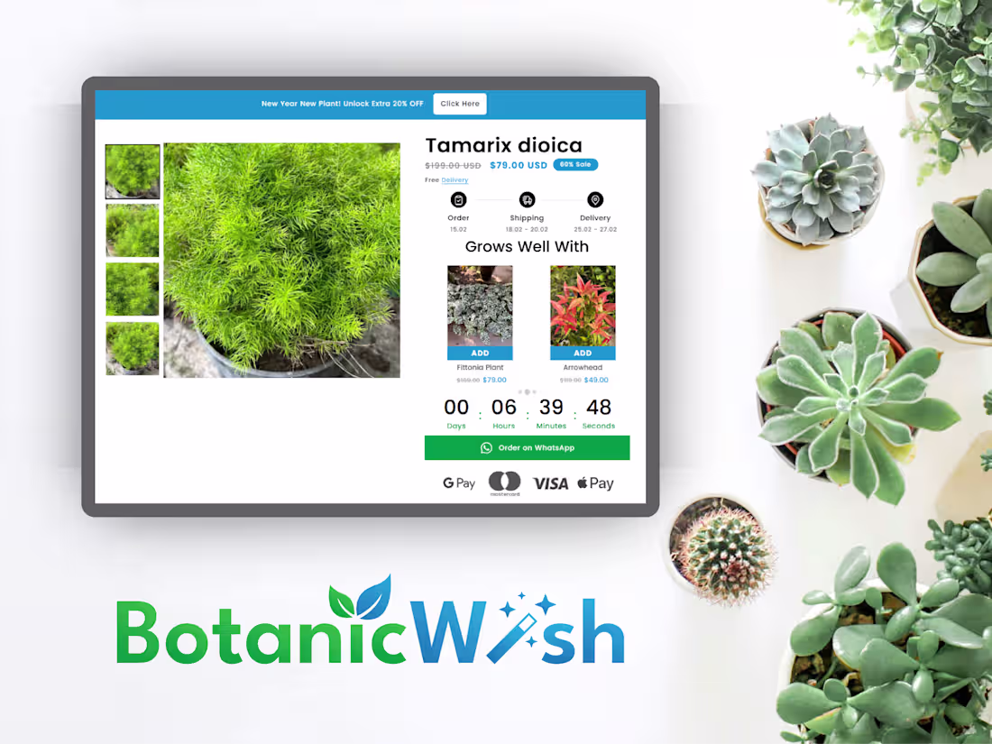 Cover image for Product Page Design for "Botanic Wish"