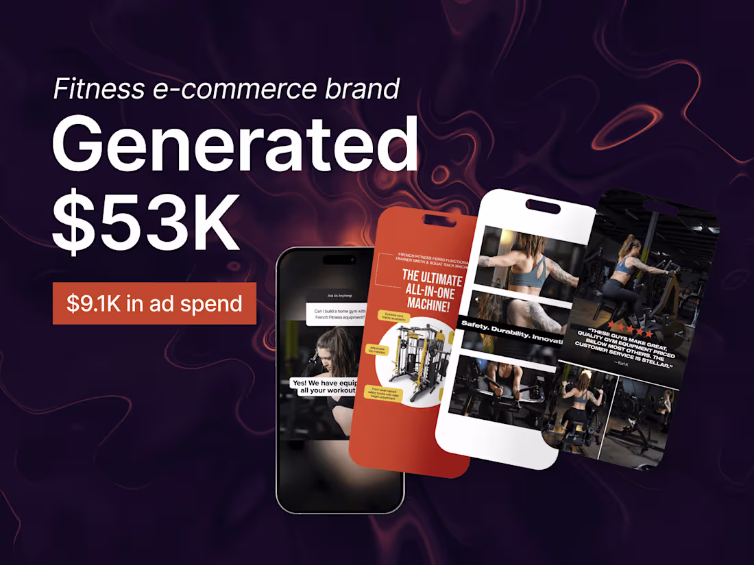 Cover image for Meta Ads Design for a Fitness eCommerce Brand