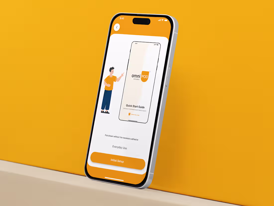Cover image for Omnipod Quick Start – Minimalist Onboarding UI