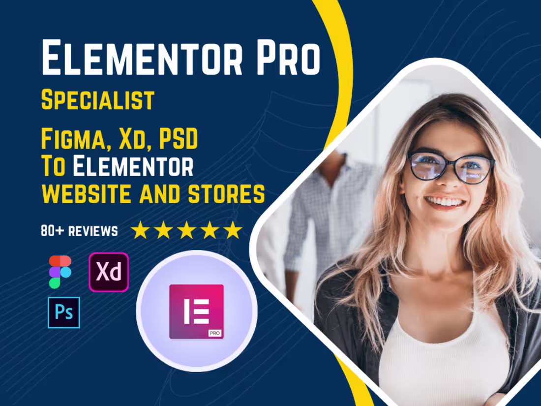 Cover image for You will get Elementor Pro, Elementor expert, Elementor designer