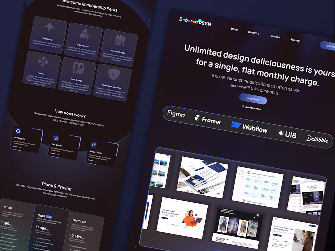 Cover image for Design Agency Website UI UX Design 